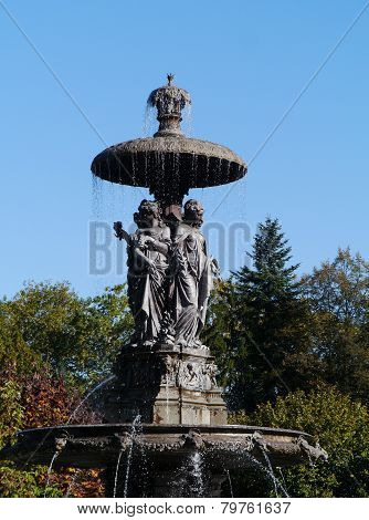 Ironcast fountain in Graz in Austria