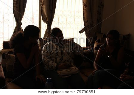 Mumbai, India- November 23: Group of unidentifiable women discuss various social issues