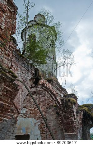Old Ruined Church In Russia