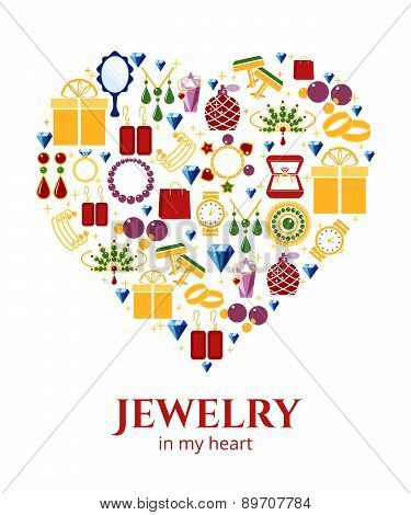 Jewelry heart shape