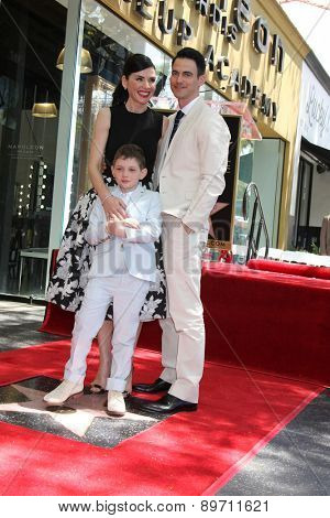 LOS ANGELES - MAY 1:  ulianna Margulies, Kieran Lieberthal, Keith Lieberthal at the Julianna Margulies Hollywood Walk of Fame Star Ceremony at the Hollywood Boulevard on May 1, 2015 in Los Angeles, CA