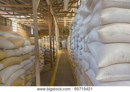 Coffee beans warehouse