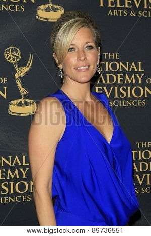 LOS ANGELES - APR 24: Laura Wright at The 42nd Daytime Creative Arts Emmy Awards Gala at the Universal Hilton Hotel on April 24, 2015 in Los Angeles, California