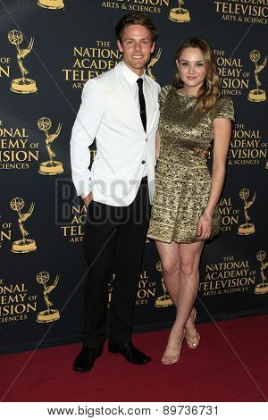 LOS ANGELES - APR 24: Hunter King, Lachlan Buchanan at The 42nd Daytime Creative Arts Emmy Awards Gala at the Universal Hilton Hotel on April 24, 2015 in Los Angeles, California