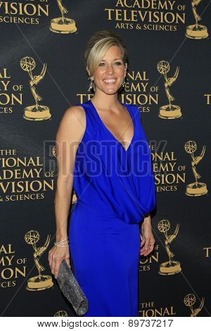 LOS ANGELES - APR 24: Laura Wright at The 42nd Daytime Creative Arts Emmy Awards Gala at the Universal Hilton Hotel on April 24, 2015 in Los Angeles, California