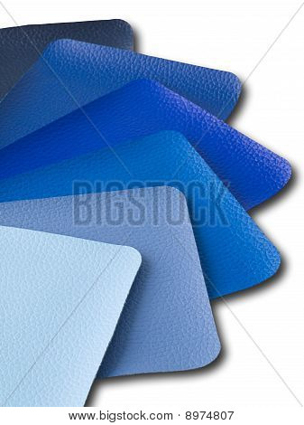 Campione di colore blu tono in pelle