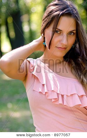 Woman Posing In The Park