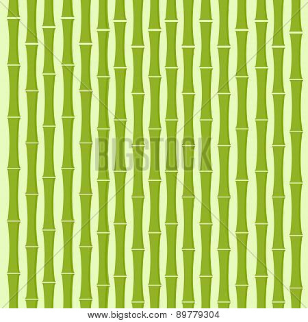 Green Bamboo Tree Background Flat Vector