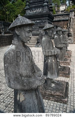 Tomb of Khai Dinh emperor in Hue, Vietnam.