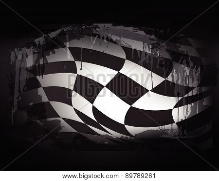 race flag background vector illustration grunge design