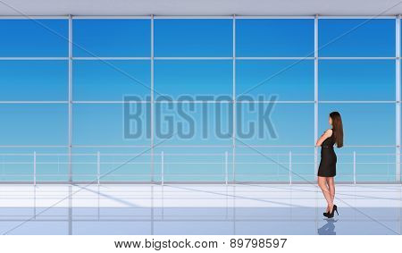 Businessllady half-turned with crossed arms