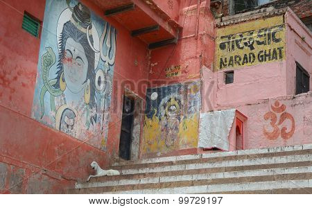 Graffiti On The Ghats Of Varanasi