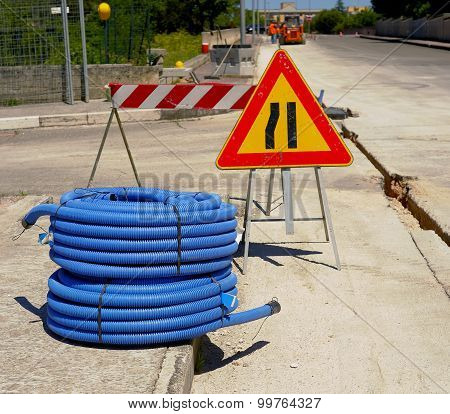 roll of corrugated conduit for microtrench
