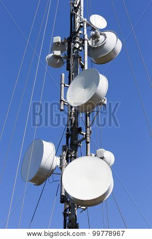 Communication Tower Against Blue Sky