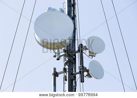 Communication Tower Against Blue Sky