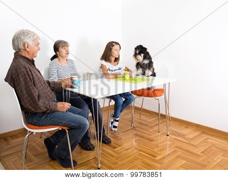 Family With Dog