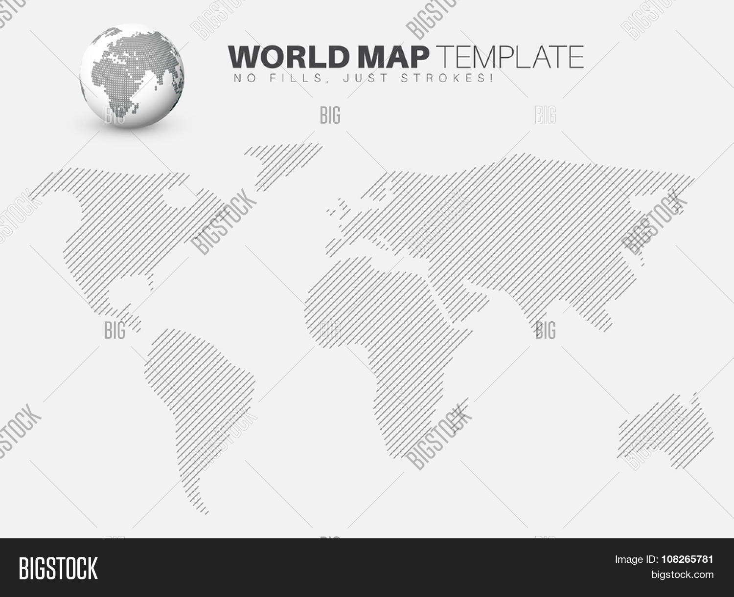 World Map Template Vector & Photo (Free Trial) | Bigstock