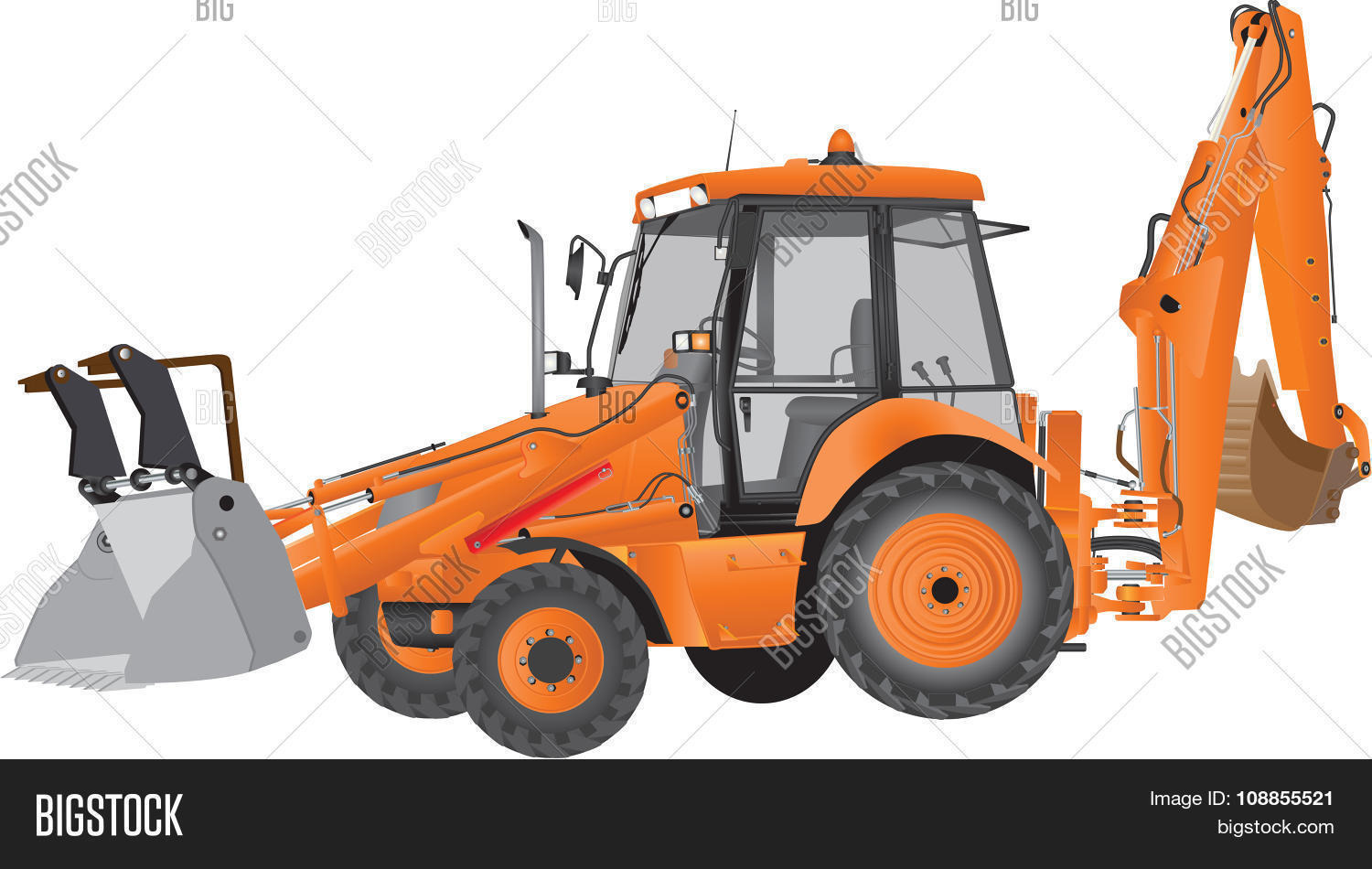 Bucket Excavator Vector & Photo (Free Trial) Bigstock