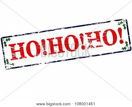 Rubber stamp with text hohoho inside vector illustration