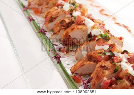 plated canape appetizer