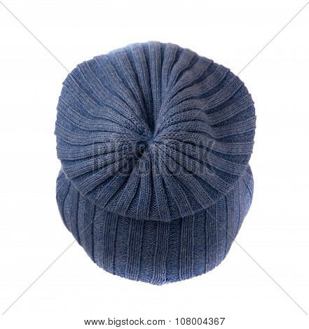 Knitted  Beanie Isolated On White Background