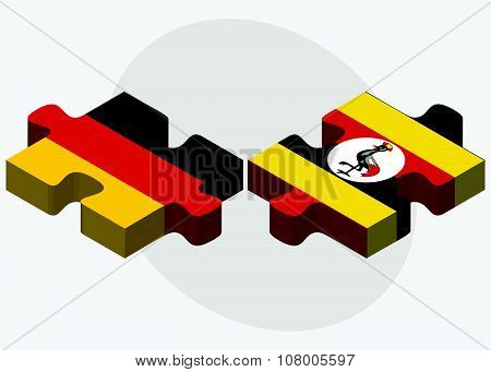 Germany And Uganda Flags