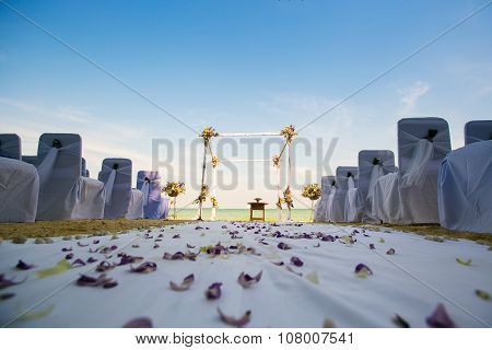 Outdoor Wedding Aisle At A Destination Wedding