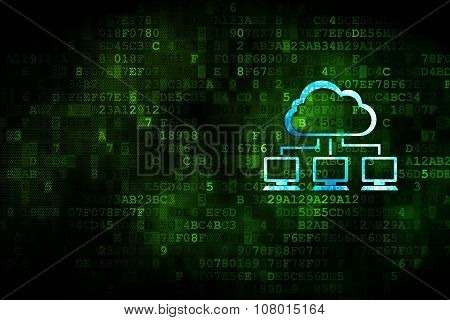 Cloud networking concept: Cloud Network on digital background