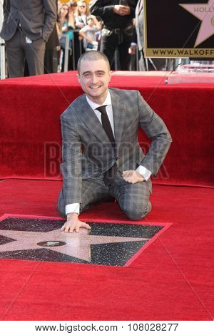 LOS ANGELES - NOV 12:  Daniel Radcliffe at the Daniel Radcliffe Hollywood Walk of Fame Ceremony at the Hollywood Walk of Fame on November 12, 2015 in Los Angeles, CA