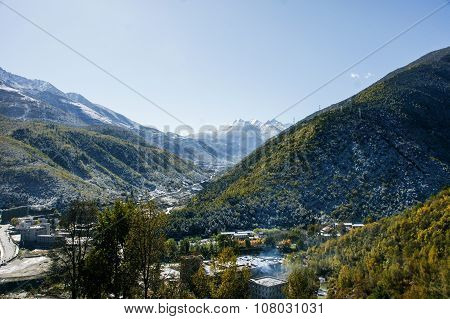 The scenery in kangding County of Sichuan province, China