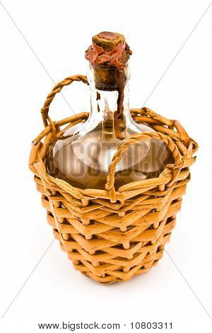 Alte versiegelte Flasche Weisswein