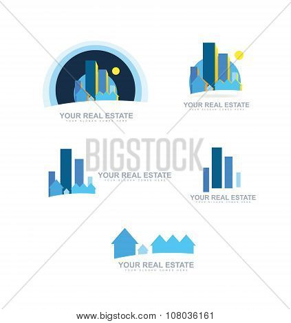 Real Estate Logo Icon Set