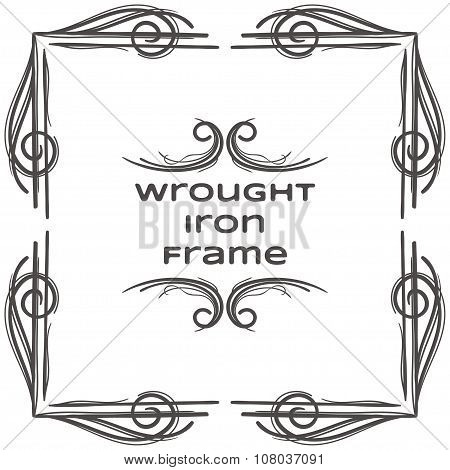Wrought Iron Frame Four