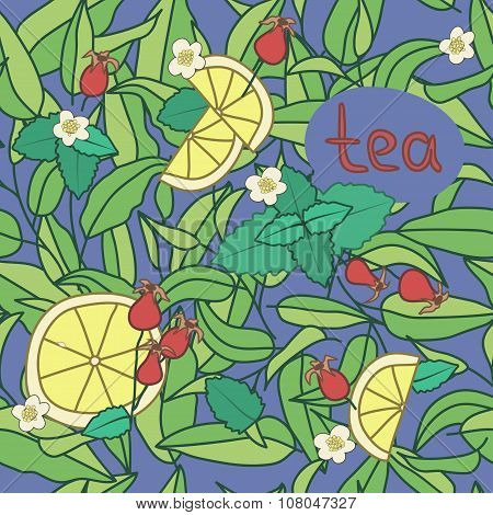 Tea Time. Seamless pattern