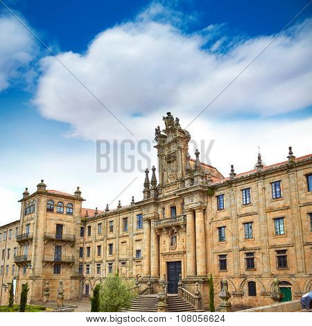 Santiago de Compostela end of Saint James Way San Matino Pinario monastery in Galicia Spain