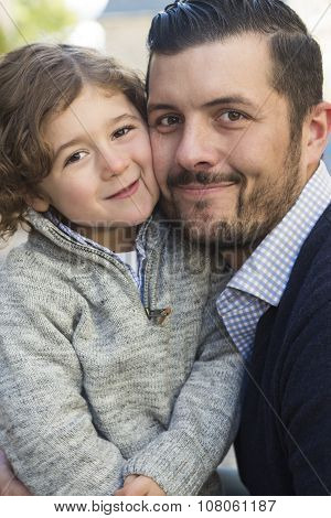 Young dad with her son