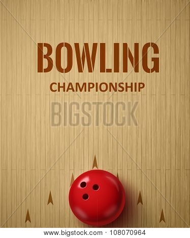 bowling realistic theme  Editable vector
