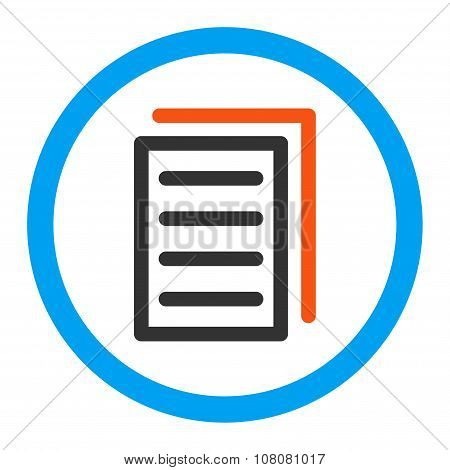Copy Document Rounded Glyph Icon