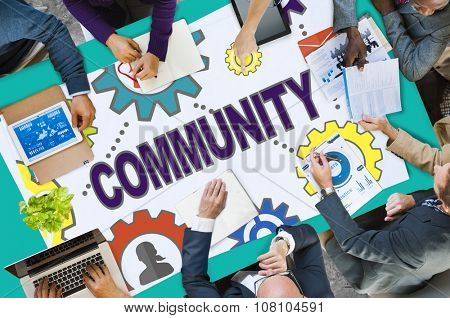 Community Connection Society Social Media Social Network Concept