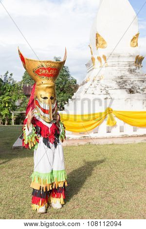 Thailand June 26: Phitakhon festival Phitakhon masks and dance to show festival on june 26 2015 in loei province of thailand