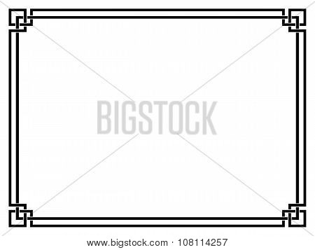 Roman style black ornamental decorative frame