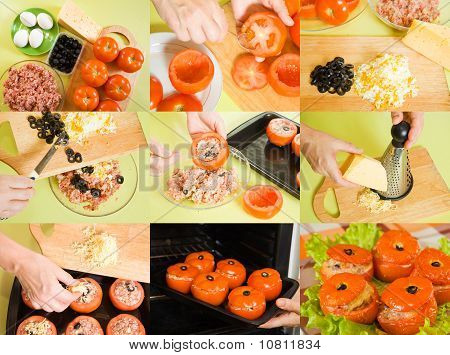 Kochen gefüllte Tomate
