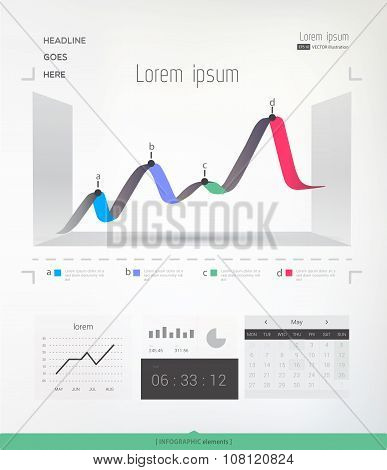 Abstract infographic graph