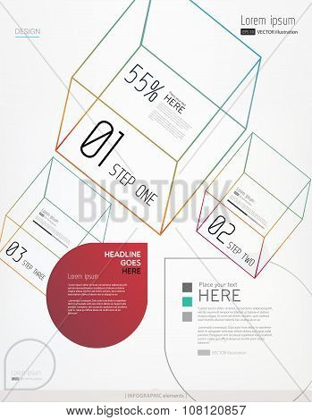 Minimal modern infographic elements.