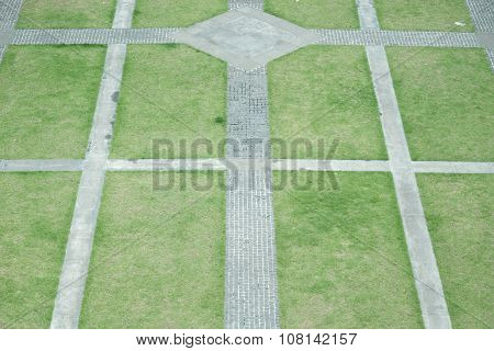 Walking paths in the yard