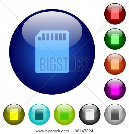 Color Memory Card Glass Buttons