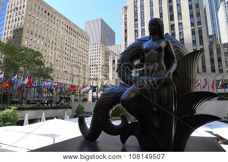 Figure of Maiden at Rockefeller Center
