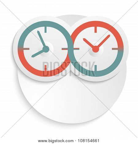 Concept-of-infinity-of-time-clock-icon-isolated