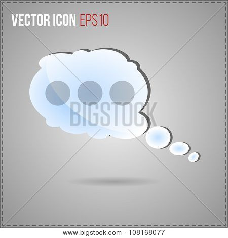 comic bubbles icon. vector illustration