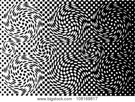 Optical Illusion Monochrome Abstract Background